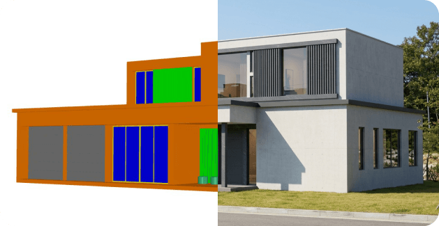 Z-Depth와 ID Pass를 활용한 이미지 보정 예시